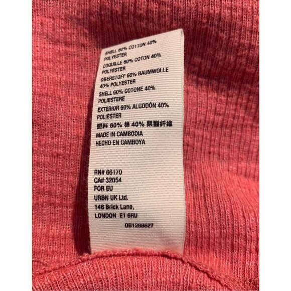 Free People Pink Rose Button Front Dream Weaver BOHO TANK TOP sz M - Picture 7 of 8